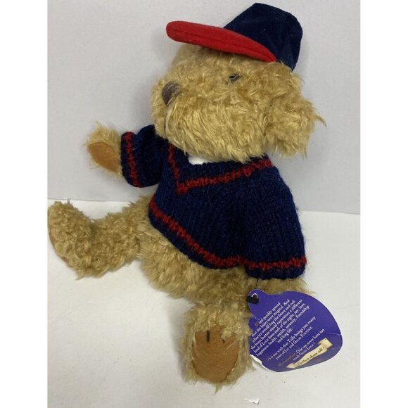 Vtg 1996Pickford Brass Button Bears TULLY Sweater Hat Cap Tousled Moveable Limbs - Picture 3 of 13